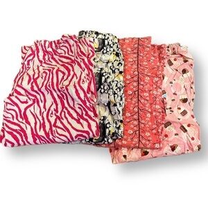 4 pairs of handmade pajama pants size L flannel and cotton